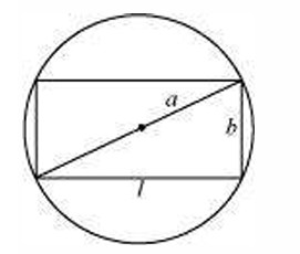 Rectangle inscribed in a circle