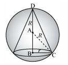 Cone inscribed in a sphere