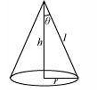 Cone showing semi-vertical angle