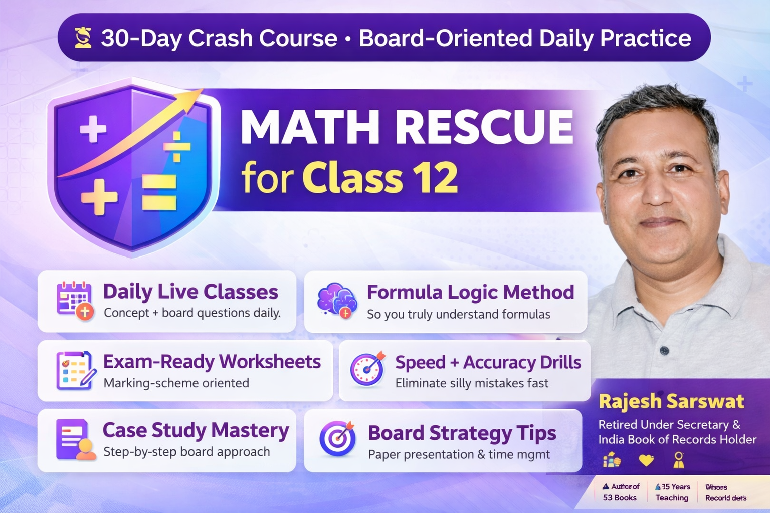 MATH RESCUE FOR CLASS 12